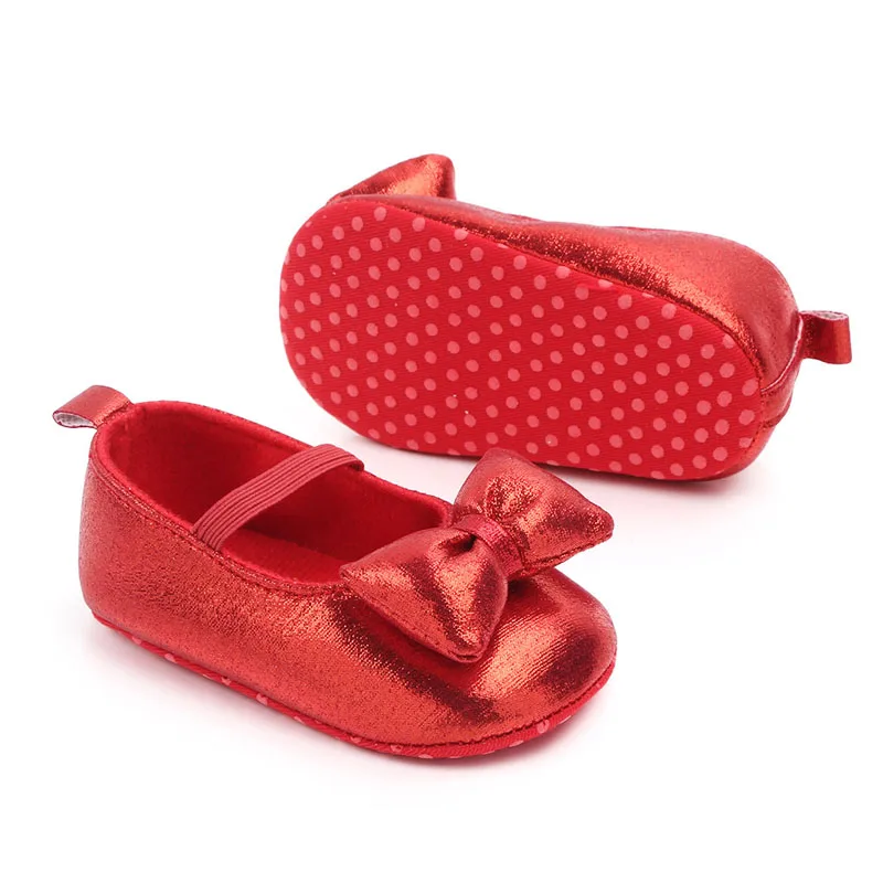 Новорожденных маленькой принцессы для маленьких девочек, мягкая обувь для младенцев носки doudoulu мягкая подошва обувь с бантами; bebek ayakkabi/на возраст от 0 до 18 месяцев