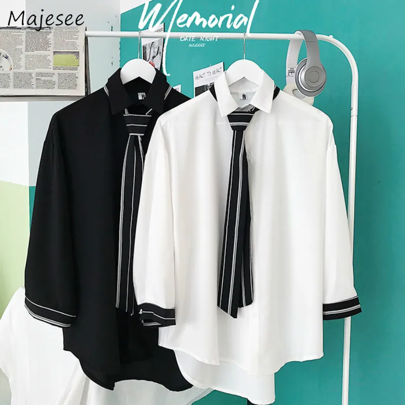 Men Shirts Solid Breathable Korean Style Plus Size 3XL Loose Leisure Chic All-match Mens Harajuku Simple Trendy Casual Student Men Shirts Solid Breathable Korean Style Plus Size 3XL Loose Leisure Chic All-match Mens Harajuku Simple Trendy Casual Student