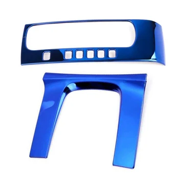 

2x Shift Gear Panel Trim Automatic Transmission Shift Box Cover for 10Th Gen Honda Civic 2020 2019 2018 2017 2016, Blue