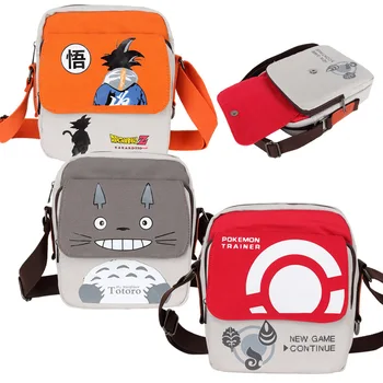

Pikachu/My Neighbor Totoro/Fairy Tail Shoulder Bag Dragon Ball Z Son Goku Crossbody Bag Womens Mini Handbag Mens Messenger Bags