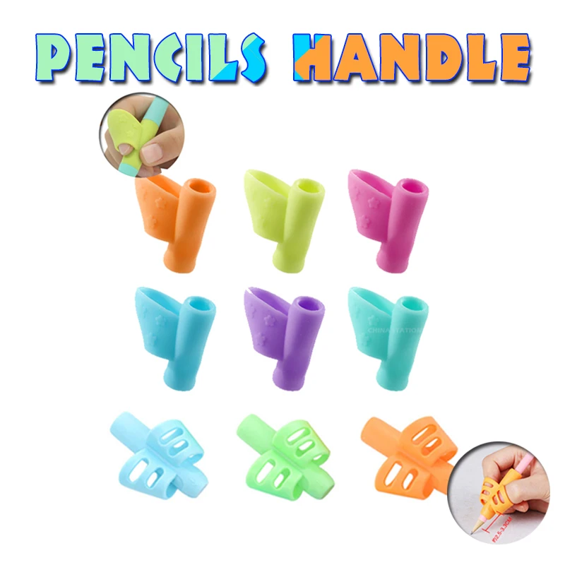 12pcs Children Writing Pencil Pen Holder Kids Learning Practise Silicone Pen Aid Grip Posture Correction Device for Students children writing pencil pan holder kids learning practise silicone pen aid grip posture correction device for students 3pc