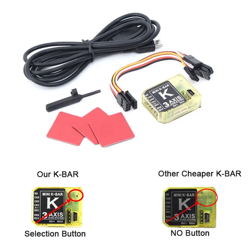 Система стабилизации 3 осевого гироскопа KBAR V2 5.3.4PRO K8 Flybarless Gyro для Mikado VBAR ALIGN T REX 450
