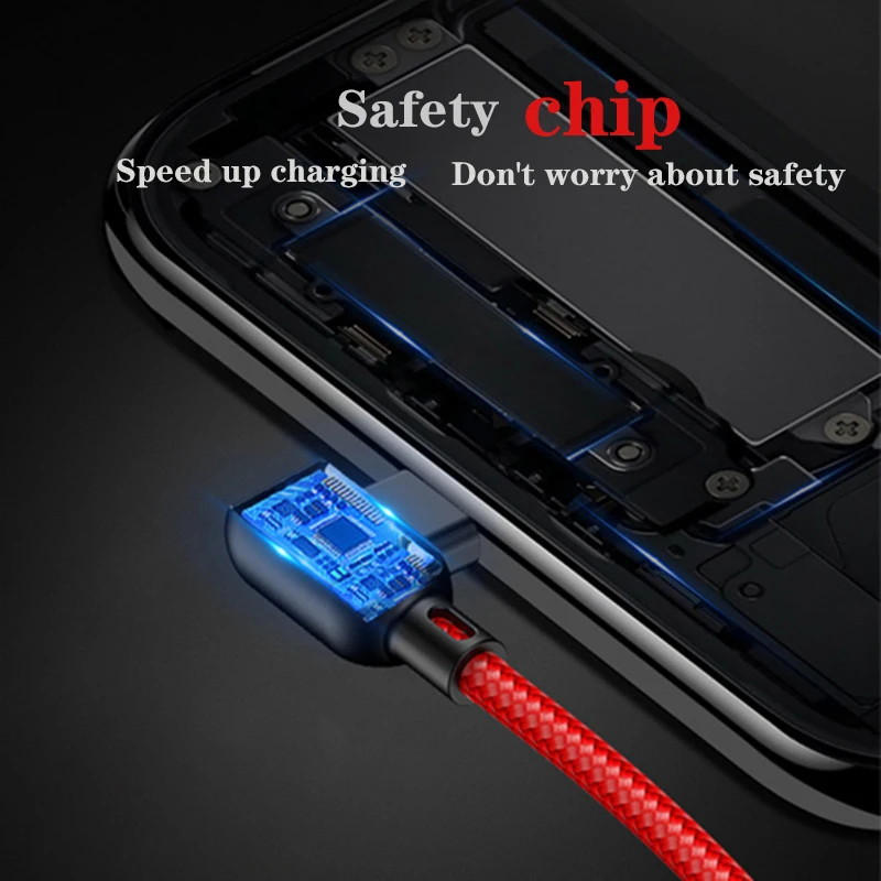 USB data cable for iPhone XR Xs Max 8 7 Plus 2 4A fast charging LED 2
