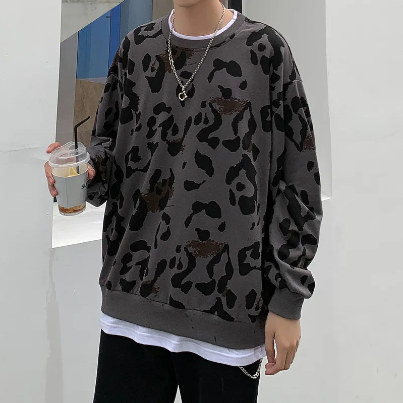 

Large Size Leopord Pattern Printed Pullover Hoody Men's Wy01/65 (Price Control 78)