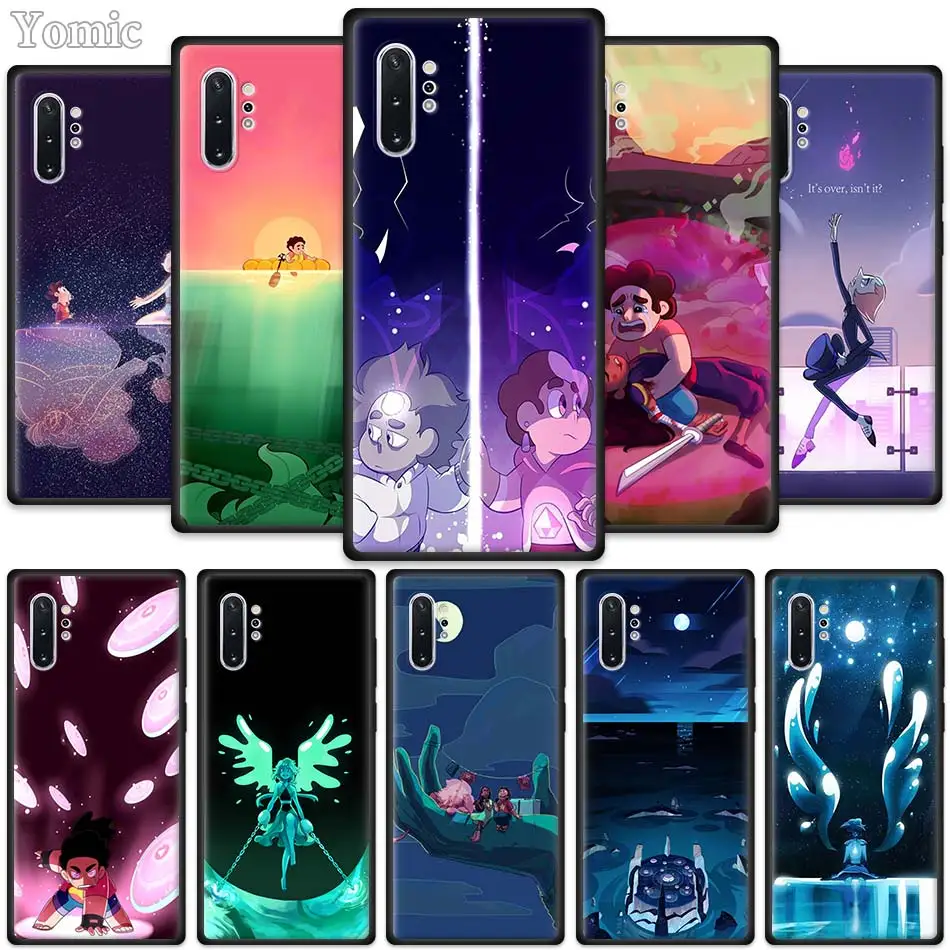 

Steven Universe Case for Samsung Galaxy Note 10 5G M40 M30 M20 S10 Plus A50 A70 Black Silicone Phone Cover