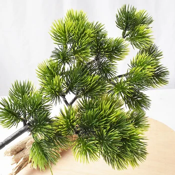 

5Pcs/lot Beauty Pine Simulation Plant Plastic Green Plant Fake Flower Potted Plant Suitable for Home Christmas Decoration