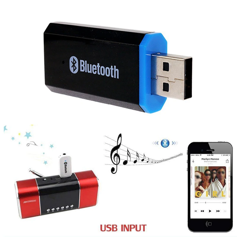 2 в 1 Bluetooth 5,0 передатчик приемник Мини USB 3,5 мм AUX стерео беспроводной адаптер для автомобиля музыкальный динамик