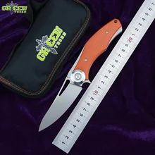 Зеленый шип сделанный Темный Флиппер складной нож D2 титановое лезвие G10 ручка Открытый выживания Охота Кемпинг Фрукты Нож EDC инструменты