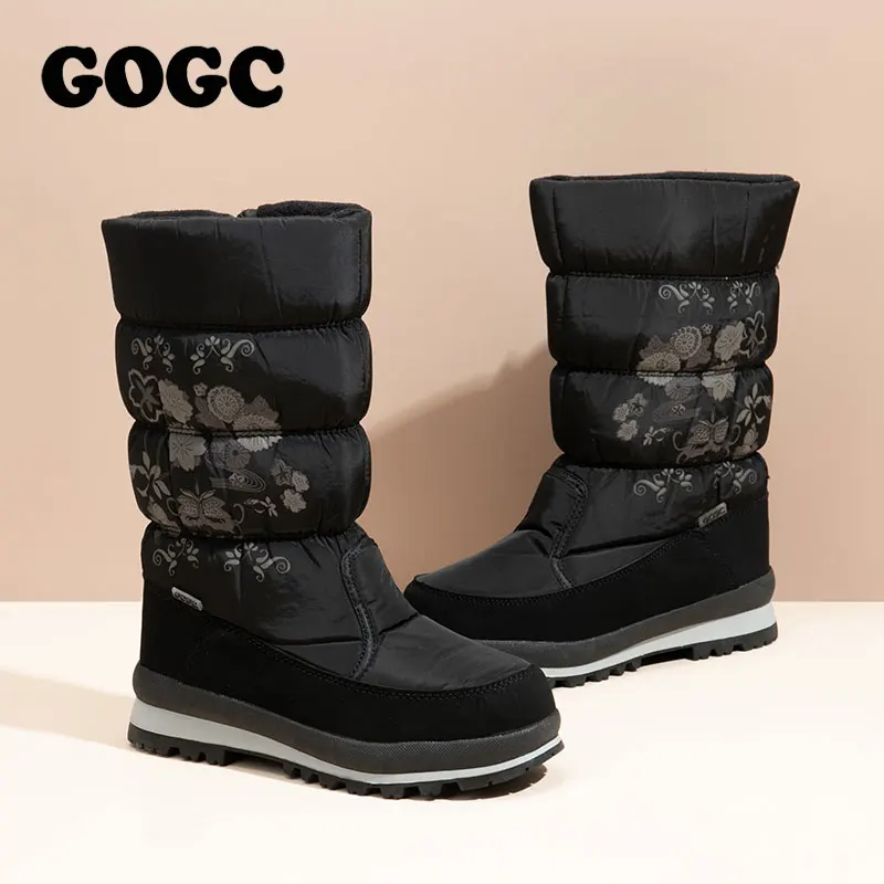 GOGC/женские ботинки Зимние женские высокие Женские зимние Водонепроницаемые