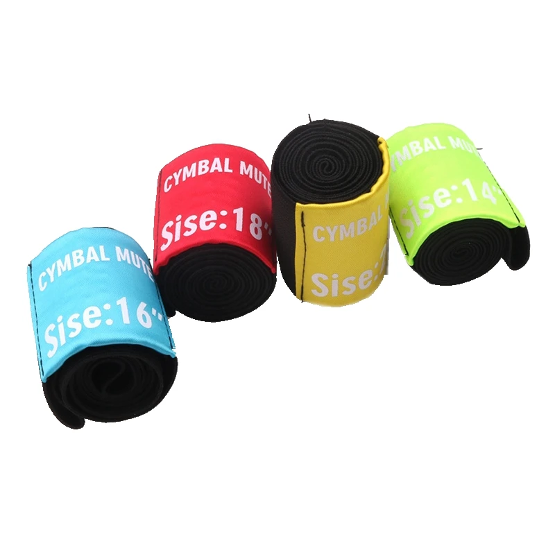 14 16 18 20 인치 휴대용 경량 폴리 에스터 섬유 심벌즈 음소거 서클 링 드럼 세트 하이햇 연습 소음기 패드 댐퍼