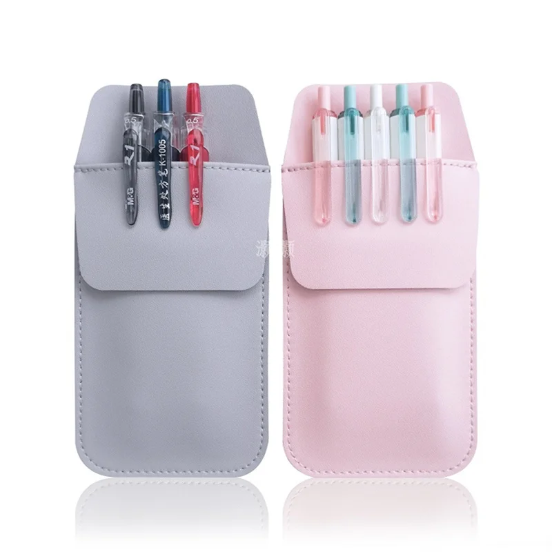 Hot Sale Large Capacity Doctor Nurse Pocket Hanging Table Nurse Leak-Proof Ink Cute Leather Pen Bag Chest Table cartoon cats cute credit card cover lanyard bags retractable badge reel student nurse exhibition clips card id card holder chest