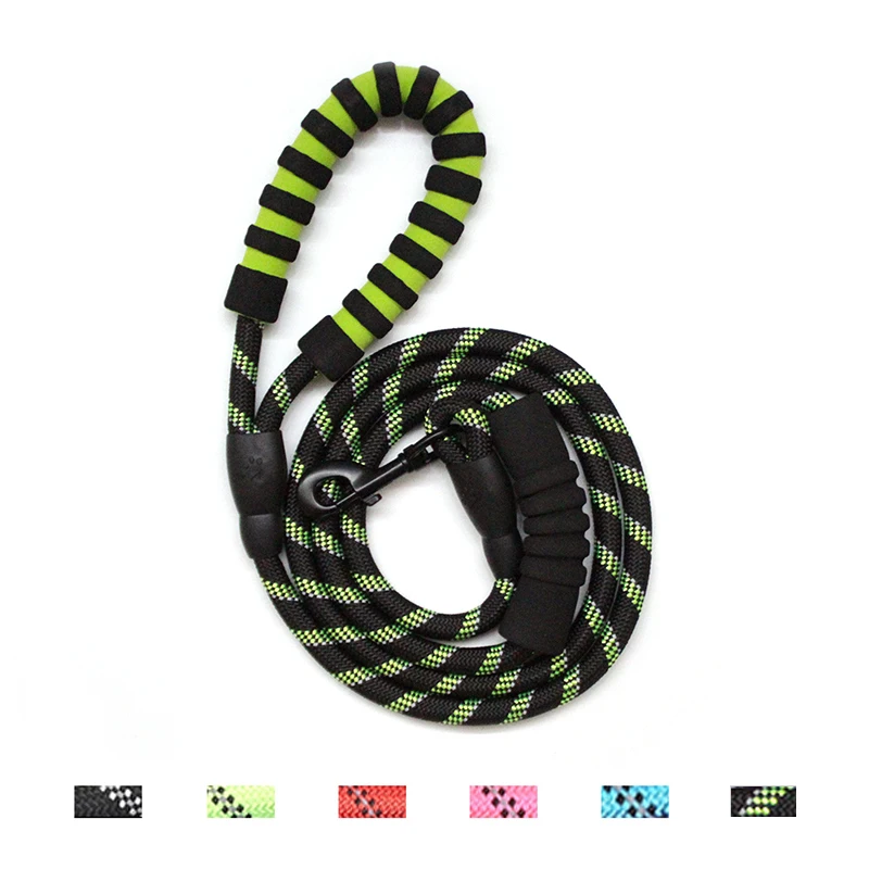 

Round Nylon Dog Leather Leash Reflective Large Dog Leash Round Rope Pet Running Tracking Leashes Pet Products Dog Collar Leash
