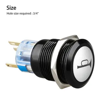 

Button Horn Reset Switch Light 3/4 inches Automotive Electrical Parts Car