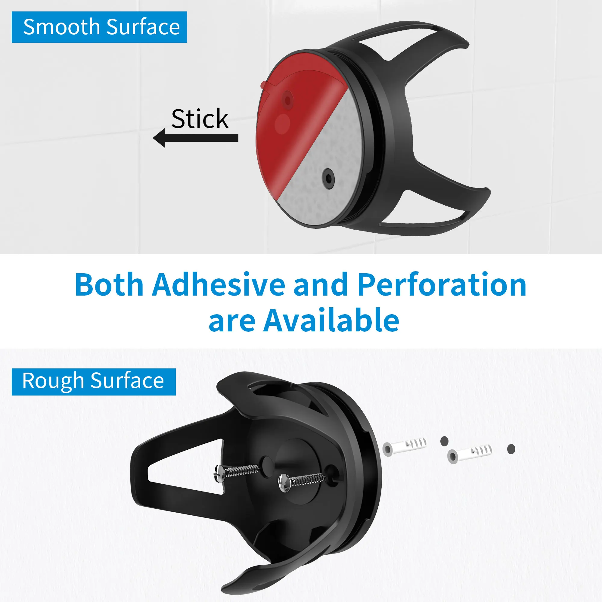 SPORTLINK 자체 접착 드릴링 벽 장착 브래킷 HomePod 미니 홀더(코드 관리 공간 절약형 검정색 흰색 파란색)