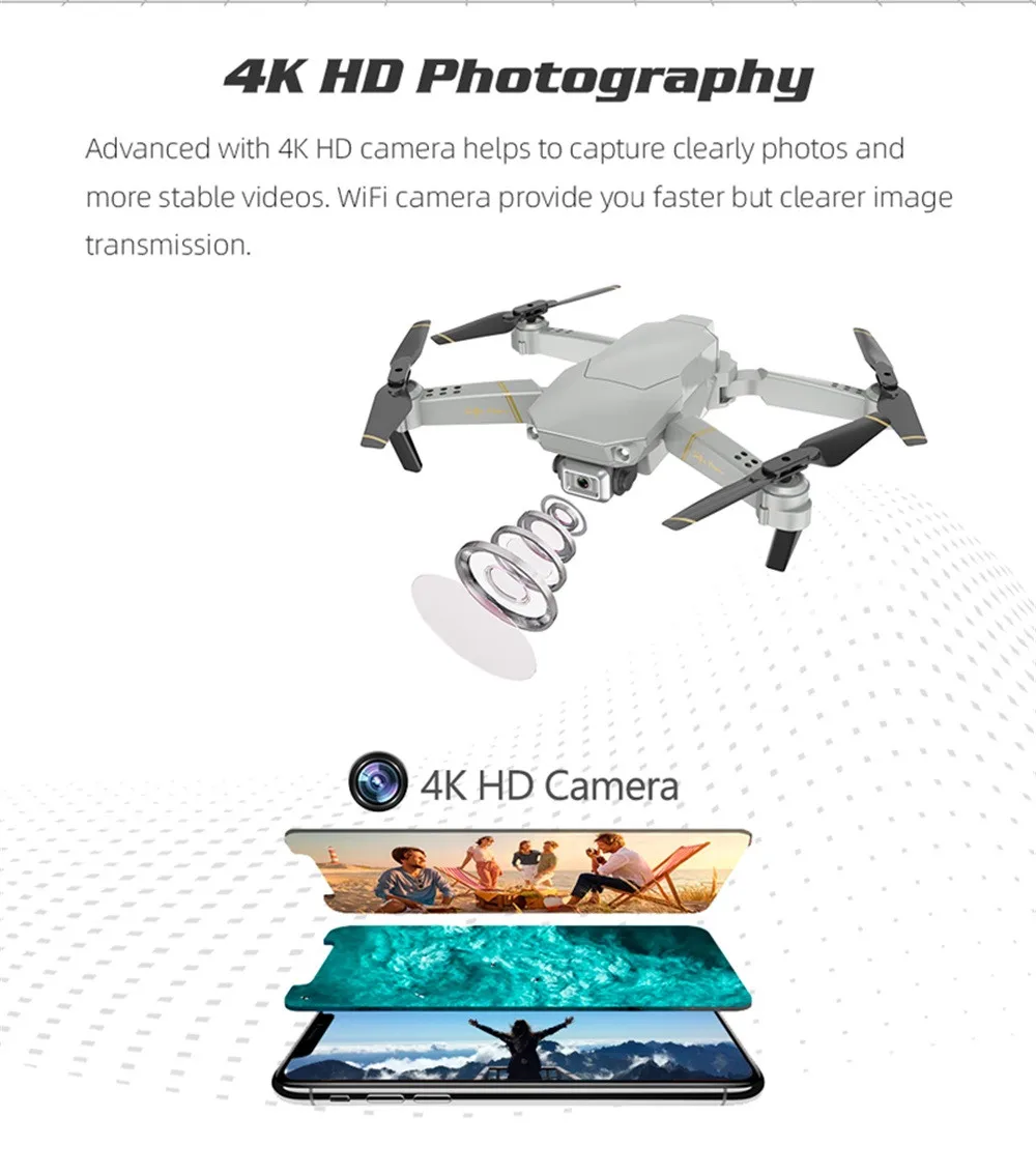 GD89 PRO 4K селфи HD камера Дрон X Pro Wifi FPV Квадрокоптер Дрон широкоугольный оптический поток позиционирования самолета Вертолет