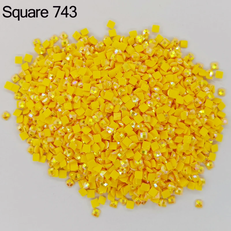 Colored AB Drills Square For 5D DIY Embroidery Rhinestone Colorful Mosaic Many Color Shinning Gift Make Diamond Painting 