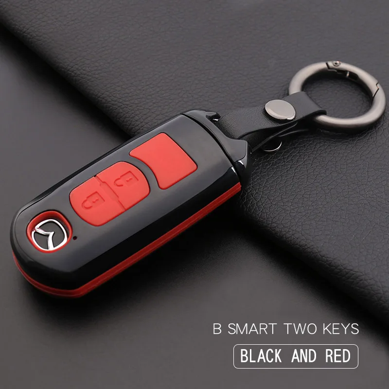 Подходит для Mazda Key Case CX-5 Atenza CX-4 Axela Sai Rui крыло автомобиля чехол для ключей пряжка - Название цвета: Серебристый