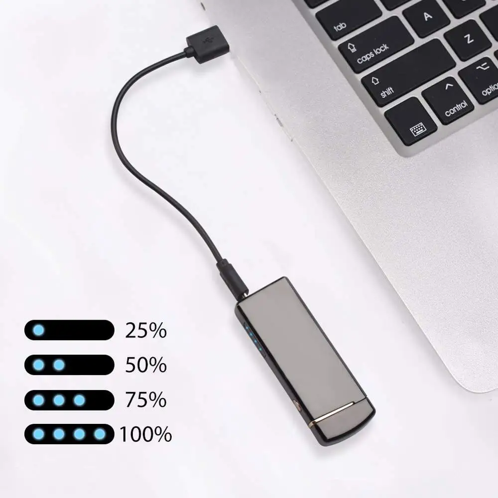 Металлическая двухдуговая импульсная электрическая зажигалка USB перезаряжаемая беспламенная Зажигалка плазменная ветрозащитная электронная зажигалка
