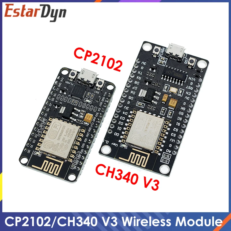 Беспроводной модуль CH340/CP2102 NodeMcu V3 V2 Lua WI-FI Интернет вещей развивать доска основе ESP8266 ESP-12E с антенна PCB Беспроводной модуль CH340/CP2102 NodeMcu V3 V2 Lua WI-FI Интернет вещей развивать доска основе ESP8266 ESP-12E с антенна PCB