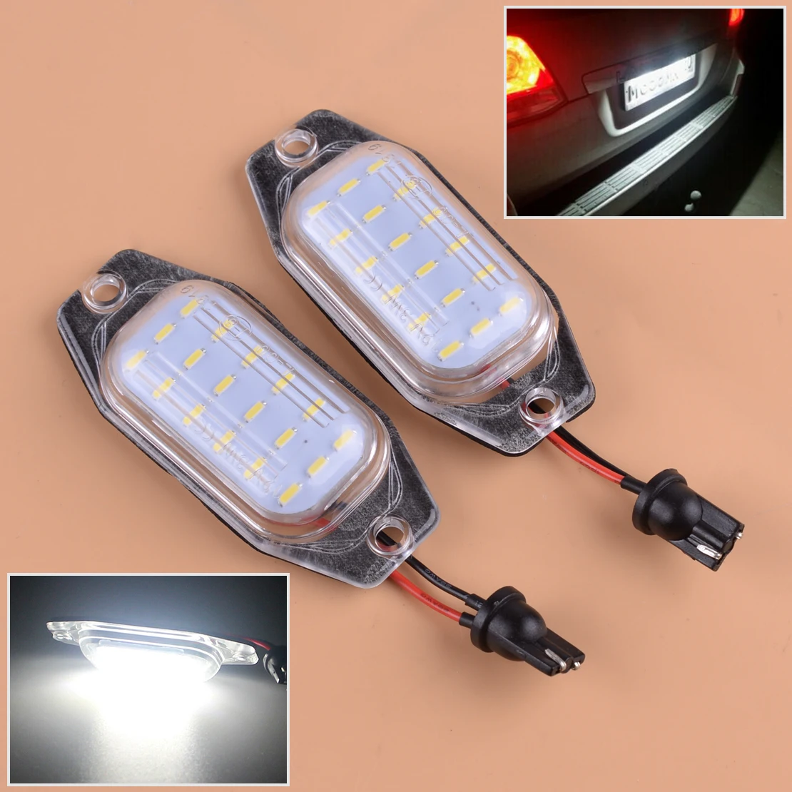 CITALL 2 шт. 3W светодиодный номерной знак светильник лампа подходит для Toyota J80 Land Cruiser Prado Lexus LX450