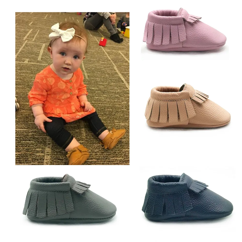 

Baby Moccasins Soft Sole Leather Crib Shoes First Walker Newborn Toddler Booties For Boys And Girls Prewalker Crawling Slipper