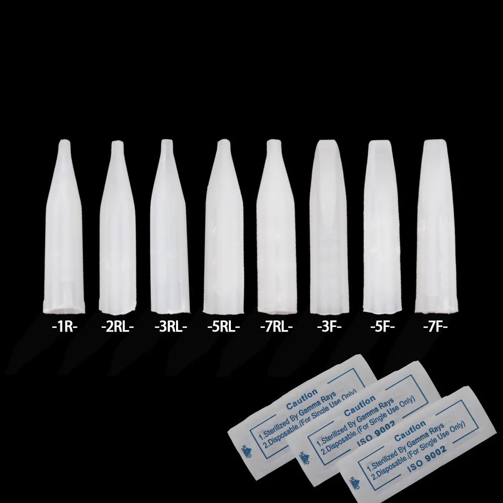 100 шт 1R/2R/3RL/5RL/7RL/3F/5F/7F одноразовые иглы для бровей с 100 наконечниками для игл для татуажа аксессуары для перманентного макияжа