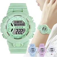 Kid Digital Watches Cute Green White Pink Waterproof Sports Led Watch For Girls Child Wrist Watches Clocks Dropshipping