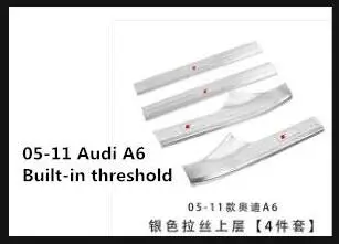 Специальный 05060708091011 для старого Audi A6L порог Добро пожаловать педаль модифицированный интерьер украшения - Цвет: 1