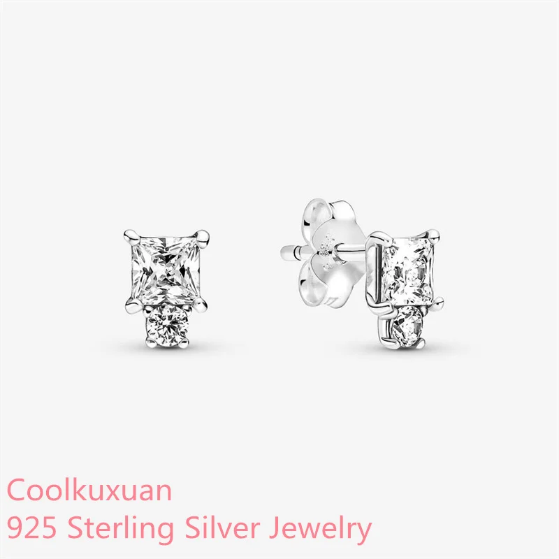 

Сверкающие круглые и квадратные серьги, подарок, ювелирные изделия из стерлингового серебра, серьги для женщин, изготовление ювелирных изделий