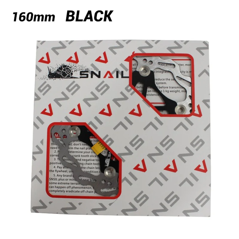 160mm Black Улитка из нержавеющей сплава для горного велосипеда тормозные диски диск шесть отверстий 160 180 203 мм MTB плавающий ротор дискового тормоза запчасти для велосипеда - Цвет: 160mm Black