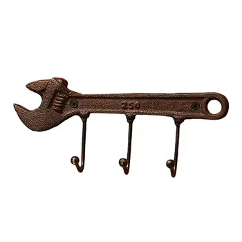 

1PC Wrench Shape Wall Hanging Hook Industrial Style Iron Door Hook Clothes Hat Hanger for Hallway Bedroom Bathroom