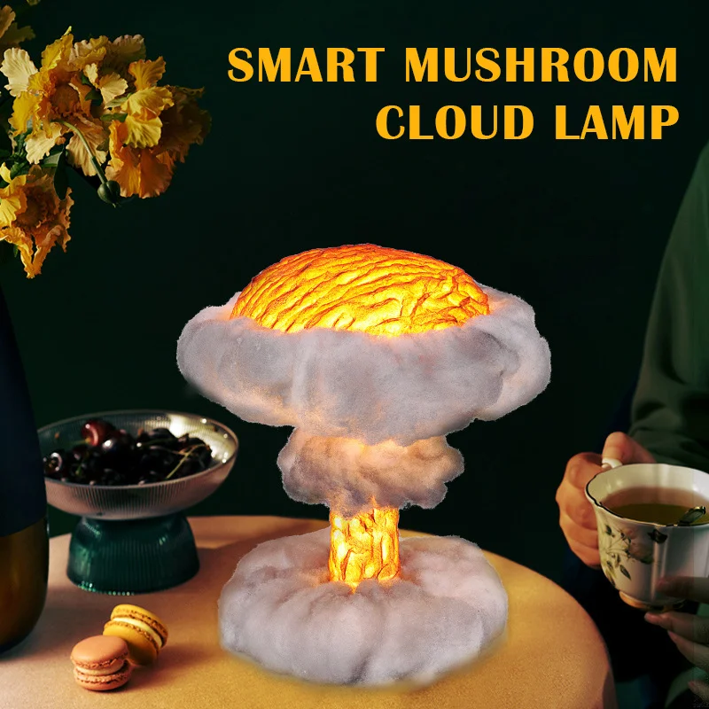 

Simulation Explosion Mushroom Clouds LED Table Lamp Eye Protection Art Desk Lamp --M25