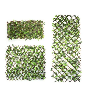 

Plant Fence Garden Fence Telescopic Artificial Ivy Green Leaf Wood Vine Climbing Frame Garden Home Gardening Greening Decoration