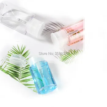 

100ml 150ml 200ml Transparent Plastic Press Pump Bottle Nail Polish Gel Remover Empty Liquid Alcohol Water Storage Container