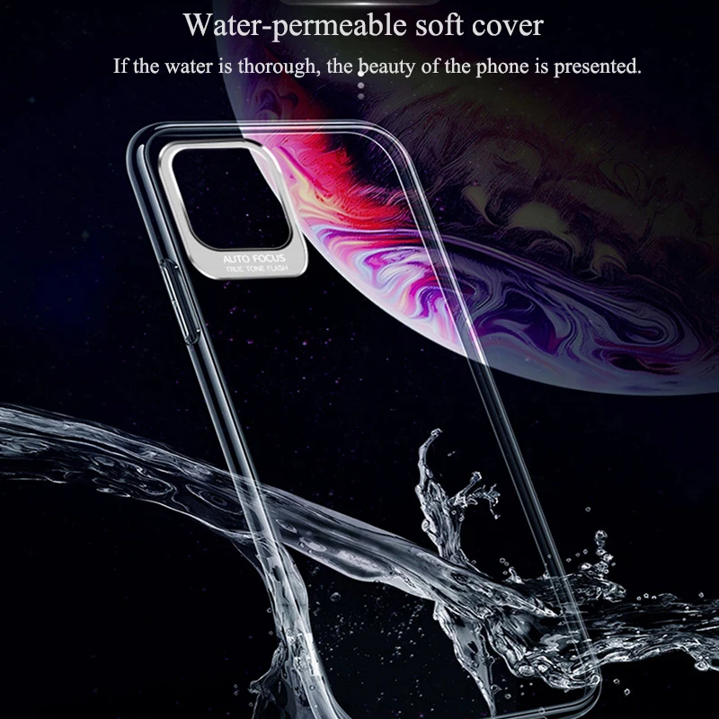 Металлический силиконовый прозрачный акриловый чехол для телефона iPhone 11 Pro Xs Max Xr X 8 7 6s 6 Plus, защитный чехол из ТПУ