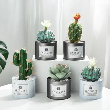 

Simulation Plant Potted Home Decoration Fake Cactus Bonsai Living Room Bedroon Office Cafe Restaurant Christmas Wedding Decor