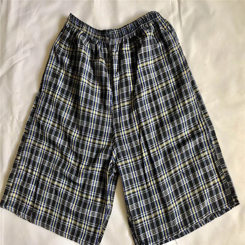 

MEN'S Beach Pants Cotton Plaid Casual Loose And Plus-sized Non-Fading Not Balling up Shrink Resistant Supermarket Supply of Good