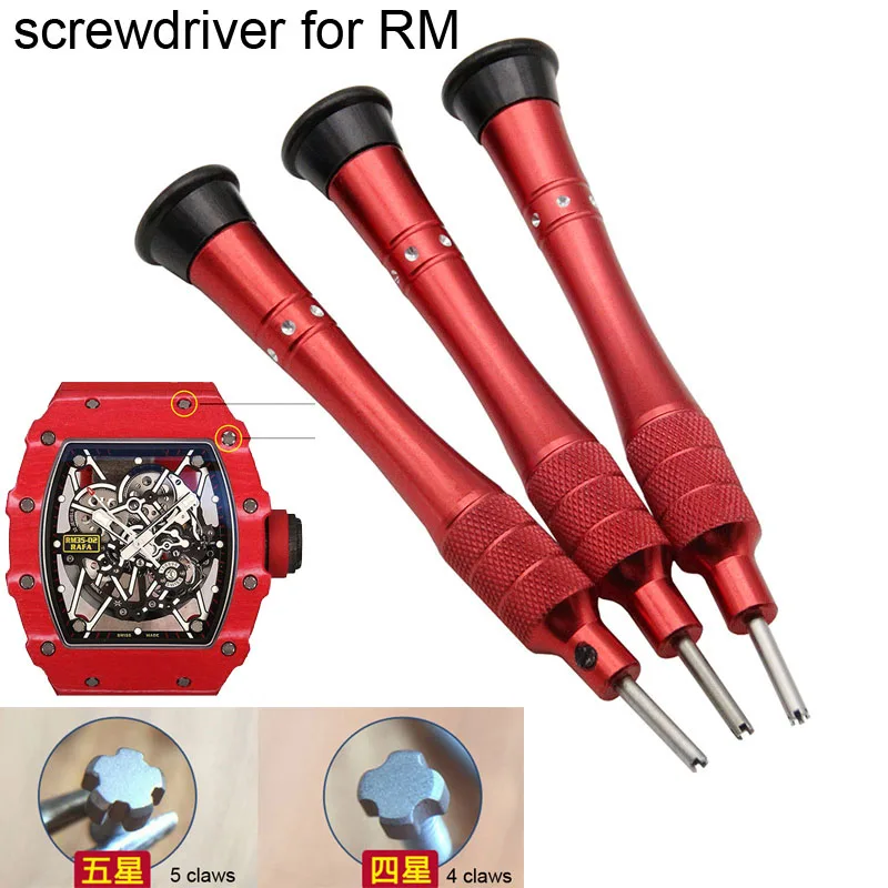 3 4 5 Claws Watch Cacciavite Strumento Di Riparazione Coperchio Apri Per Richard Mille Watch 3 4 5 Claws Cacciavite Rm Strap Removal Tools