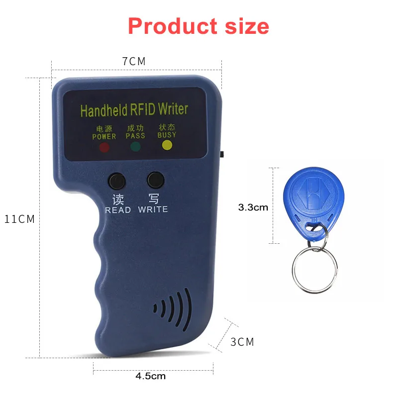 Ручной ID карты 125 кГц EM4100 Дубликатор RFID писатель Дубликатор Программист читатель матч с возможностью записи ID брелков теги карты Ключевые карты