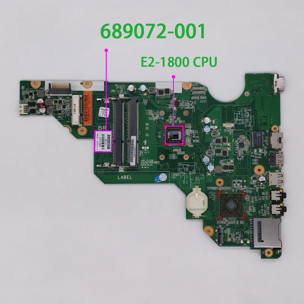 689072 001 601 для HP 655 501 UMA w E2 1800 CPU материнская плата ноутбука протестирована и