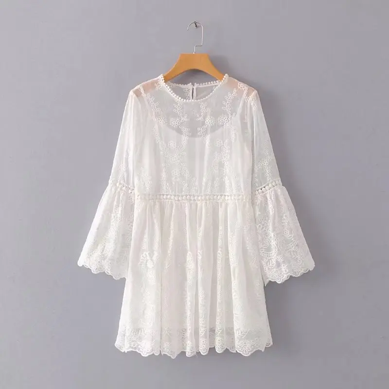 

2018 Western Style Spring And Summer WOMEN'S Dress New Style Two-Piece Set Embroidery Dress