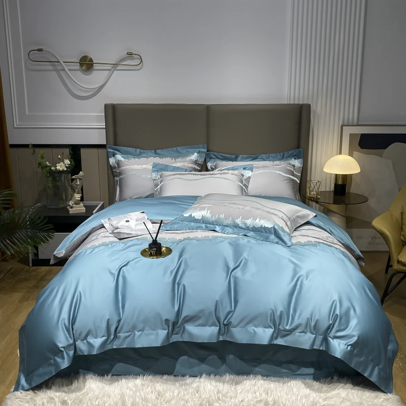 Комплект постельного белья из натурального хлопка 1000TC | Дом и сад