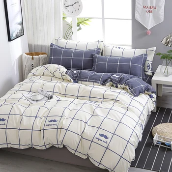 

Plaid Quilt Cover Student Dormitory Summer Quilt One-Piece