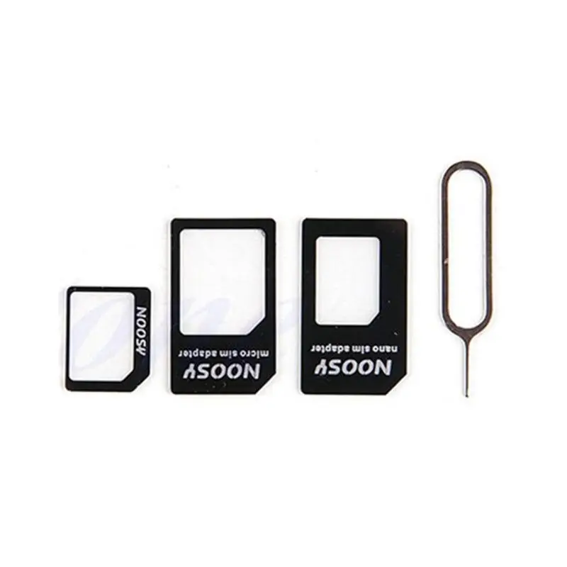 3 в 1 Nano Micro в стандартный адаптер sim-карты для iPhone 6 5 5S samsung htc - Цвет: Black