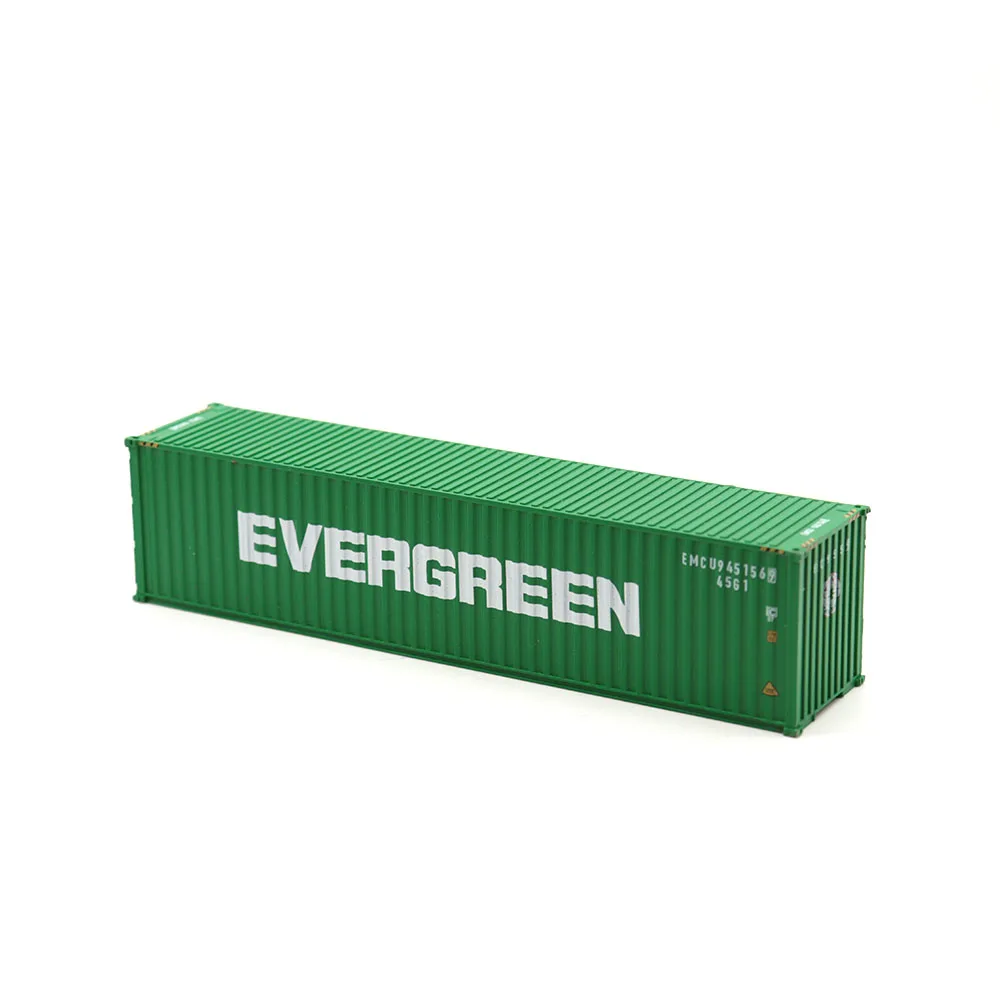 EVERGREEN Модель контейнера, игрушечный строительный поезд, много цветов, миниатюрный контейнер для моделирования, 40 футов, песочный стол, пейзаж, диорама - Цвет: EVERGREEN