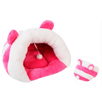 

Pet Dog Bed Round Cuddle Nest Snuggery Burrow Blanket Pet Bed Removable Cover for Dogs Cats TB Sale