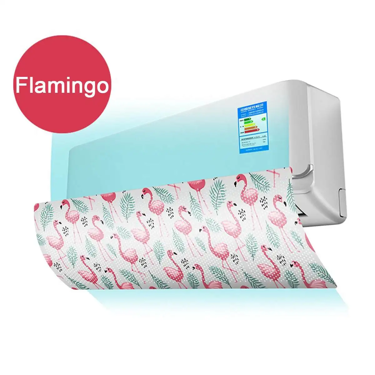 Flamingo 9 стилей, Регулируемая Крышка Кондиционера 90 см, лобовое стекло, кондиционер, перегородка, защита от ветра, прямая защита от ветра - Цвет: Flamingo