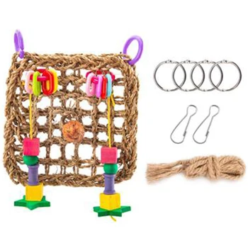 

Bird Hammock Toys Parrot Bird Chewing Toys Hanging for Small Pets Bird Foraging Toys