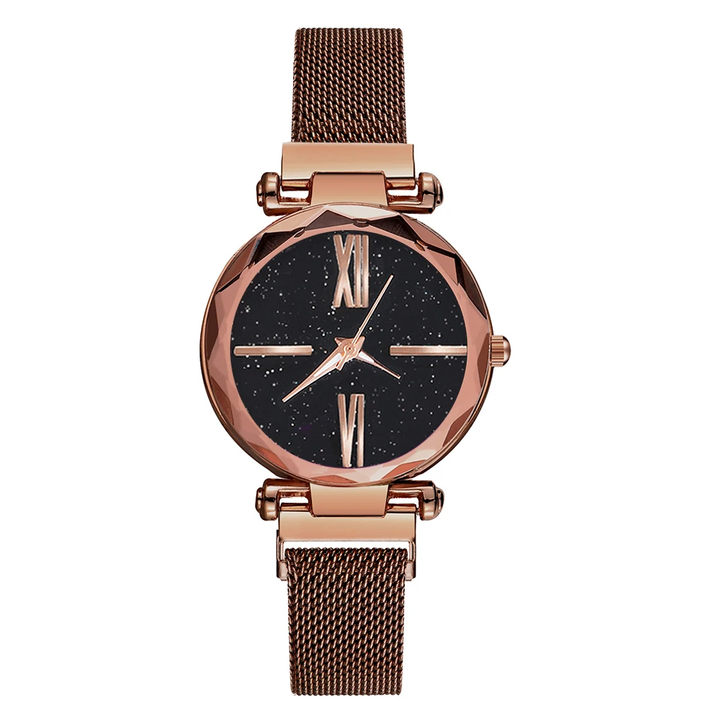 Модные популярные женские часы reloj роскошные римские звездное небо кварцевые часы магнитный ремешок часы магнитные часы женские часы