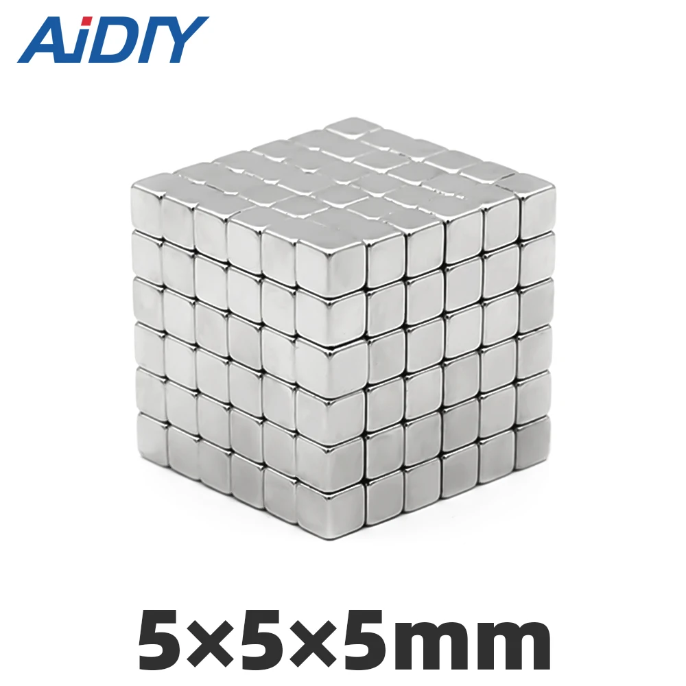 

AI DIY 20/50Pcs 5Ч5Ч5mm N35 Neodymium Magnets Toys Blocks Super Strong Cuboid Power Rare Earth Magnets Buck Balls 5 * 5 * 5mm